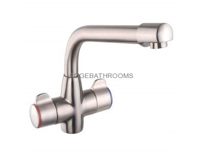 Dual knob kitchen faucet mixer