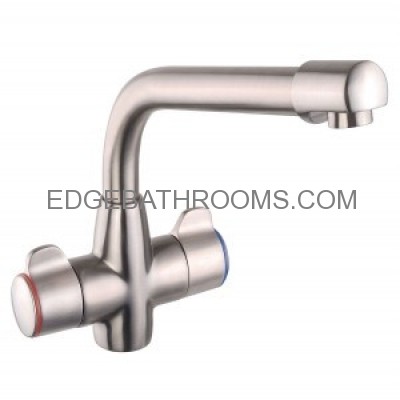 Dual knob kitchen faucet mixer